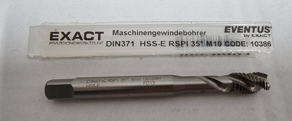 Bild 1 von EXACT Maschinengewindebohrer (M10 x 1,5) DIN371 HSS-E RSPI 35°
