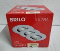 BRILO Einbauleuchten LED 3er Set (Ø 9cm / je 5W) schwenkbar warmweiß